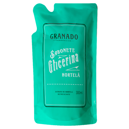 Sabonete Líquido Glicerina Refil 300ml Hortelã Granado