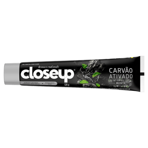 Gel Dental Carvão Ativado Menta Closeup Branco Radiante -128g