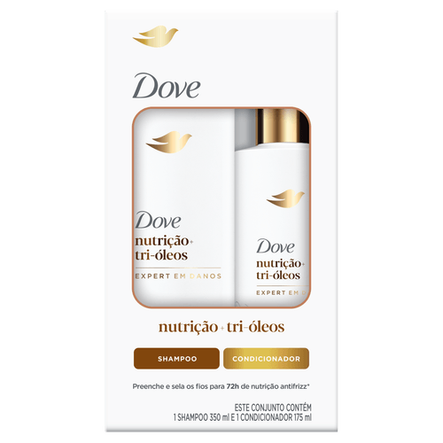 Kit Shampoo e Condicionador Dove Nutrição Tri-Óleos 350ml+175ml Unilever