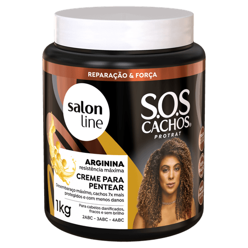 Creme para Pentear SOS Cachos Argin 1kg Salon Line