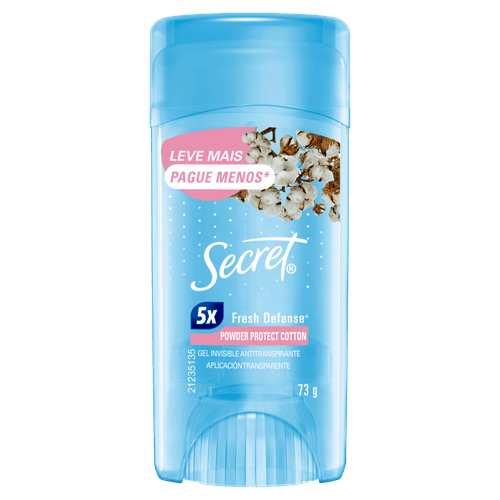Desodorante antitranspirante sólido Secret Powder Protect Cotton 73g Procter Perfumaria