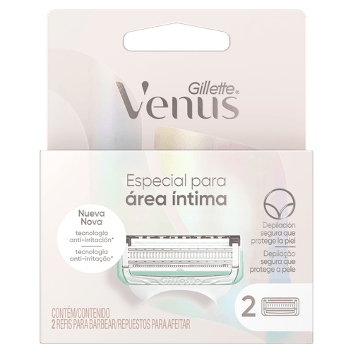 Refil para Depilar Venus Intima Skincare Área Íntima 2 Unidades Gillette