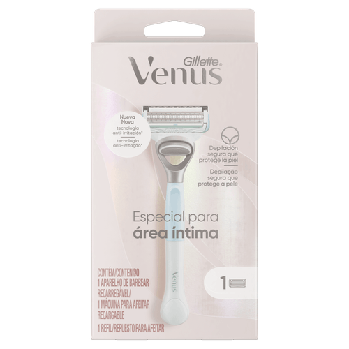 Aparelho Recarregável e Carga para Depilar Área Íntima Gillette Venus