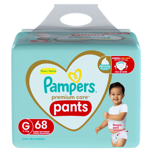 Fralda Pampers Premium Care Pants 68 unidades G