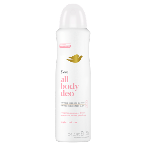 Desodorante Aerossol Raspberry & Rose Dove All Body Deo - 150ml