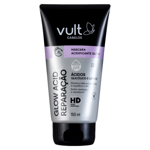 Máscara Acidificante Vult Cabelos Glow Acid Reparação -150ml