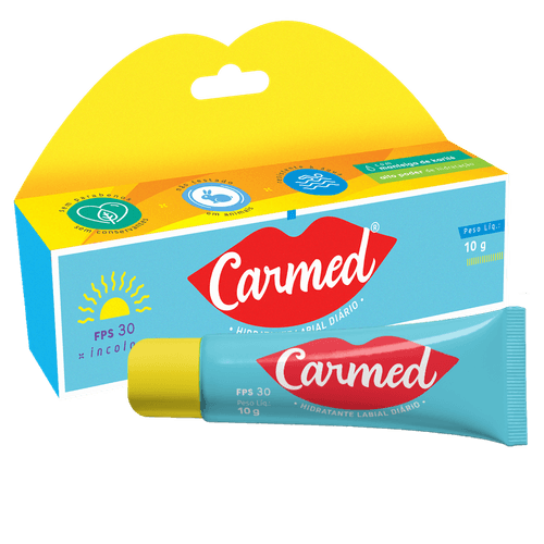Hidratante Labial Carmed Fps 30 Incolor Hidratação Diária - 10g