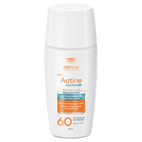 Protetor Solar Facial Actine Aquafluid Cor Médio Fps60 - 40g