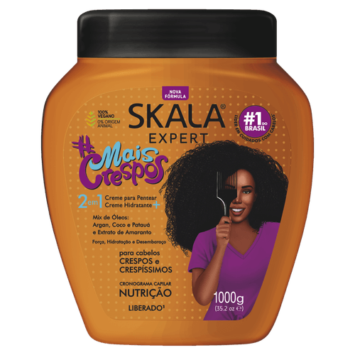 Creme de Tratamento Mais Crespos 1kg Skala para Cabelos Crespos
