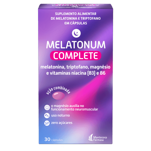 Melatonina Melatonum Complete - 30 Cápsula