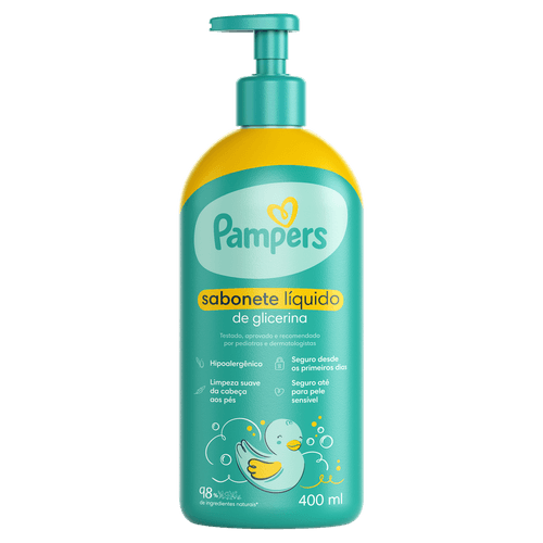 Sabonete Líquido Infantil de Glicerina Pampers 400ml