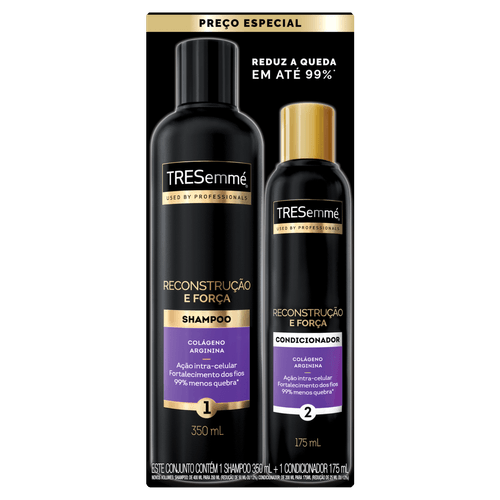 Kit Shampoo e Condicionador Reconstrução e Força 350ml+175ml TRESemmé