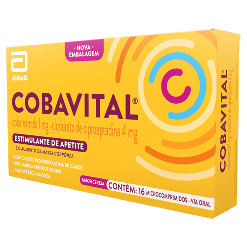 Cobavital 1mg Cereja - 16 Microcomprimidos