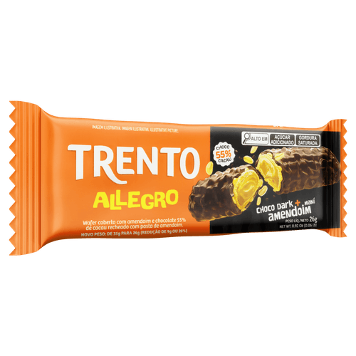 Chocolate Trento Allegro Dark com Amendoim 26G