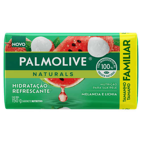Sabonete em Barra Palmolive Naturals Hidratação Refrescante Melancia e Lichia - 150g