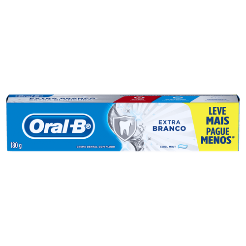 Creme Dental Extra Branco 180g Menta Duradoura Oral-B