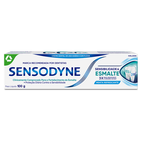 Creme Dental Sensibilidade e Esmalte 100g Menta Refrescante Sensodyne
