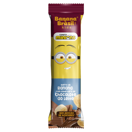Barra de Frutas Kids Minions 22g Banana e Chocolate ao Leite Banana Brasil