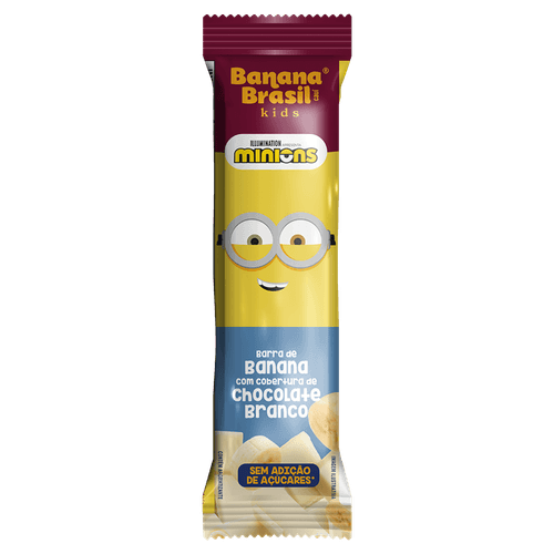 Barra de Frutas Banana Brasil Kids Minions Chocolate Branco-22g