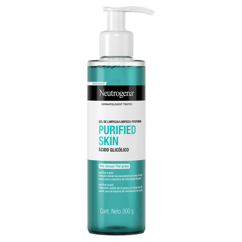 Gel de Limpeza Facial Purified Skin Ácido Glicólico Pele Oleosa/Mista 300g Neutrogena