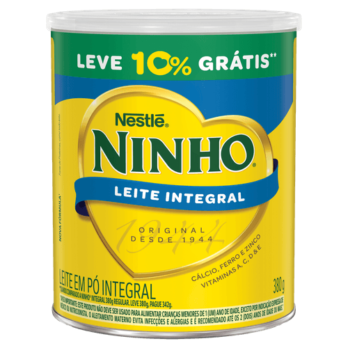 Leite em Pó Integral Ninho 380g