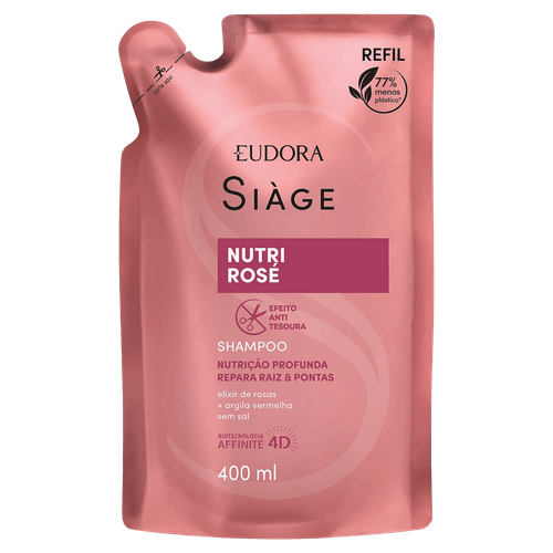 Shampoo Eudora Siàge Nutri Rosé Refil - 400ml