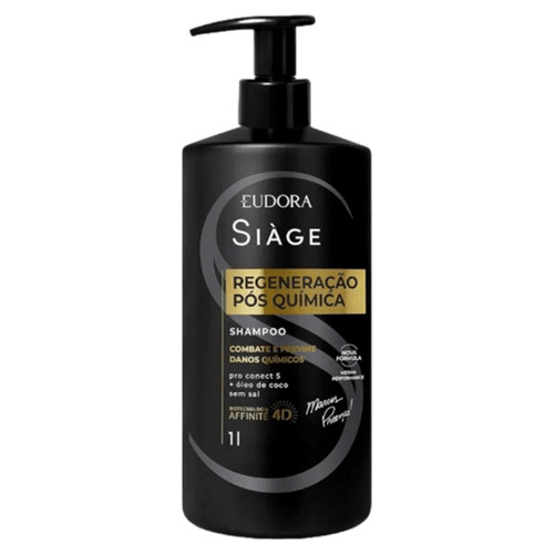 Shampoo Eudora Siàge Regeneração Pós-Química Frasco - 1 Litro