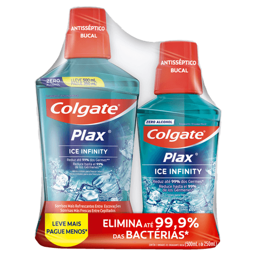 Enxag Bucal Plax Infinity 500Ml + 1,99 Plax 250Ml - Colgate Plax