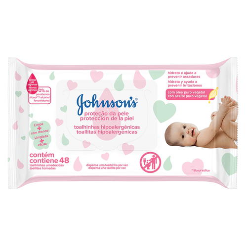 Lenços Umedecidos Johnsons Baby Extra Cuidado 48 unidades