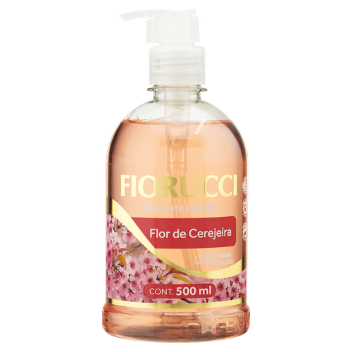 Sabonete Líquido Flor de Cerejeira 500ml Extrato Frutas Tropicais Fiorucci