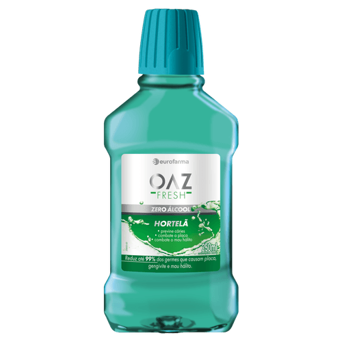 Enxaguante Bucal Oaz 250ml Hortelã Sem Álcool Eurofarma