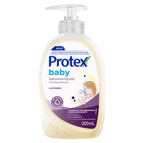 Sabonete Líquido Para Bebês Protex Baby Lavanda 200ml