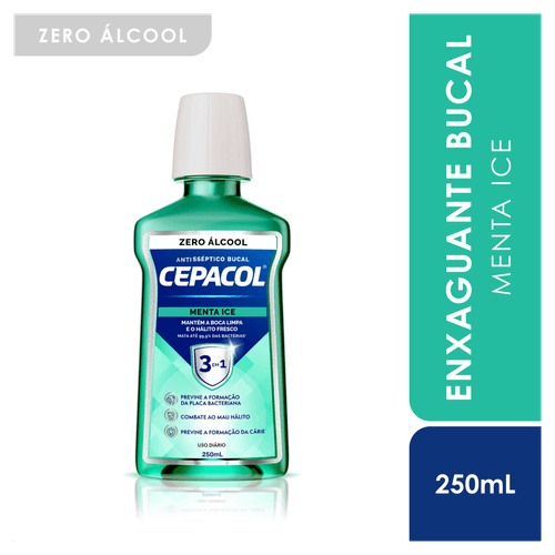 Enxaguante Bucal Cepacol Zero Álcool Menta Ice - 250ml