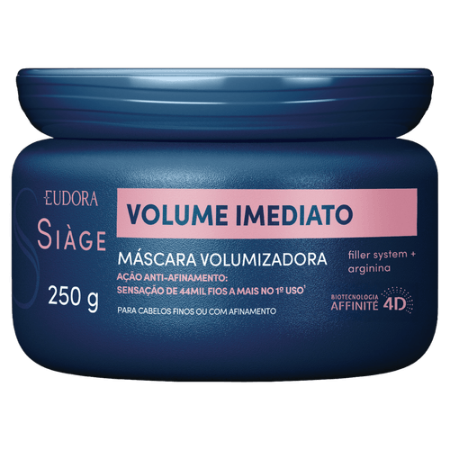 Máscara Eudora Siàge Volume Imediato - 250g