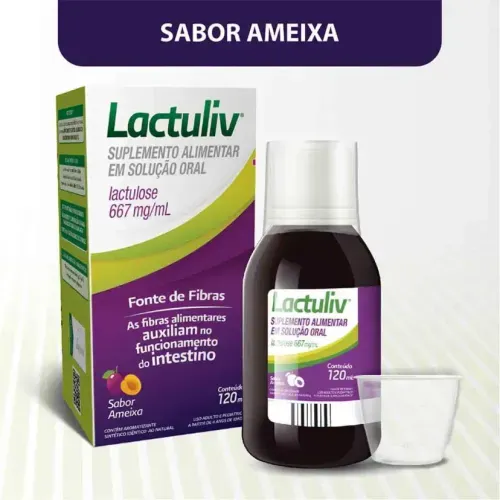 Suplemento Alimentar Lactuliv 667mg/ml Ameixa - 120ml