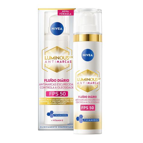 Protetor Solar Facial Luminous 630 Nivea FPS 50 Fluido 40ml
