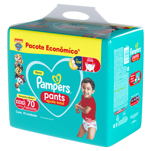 Fralda Pampers Pants Ajuste Total 70 Unidades XXXG