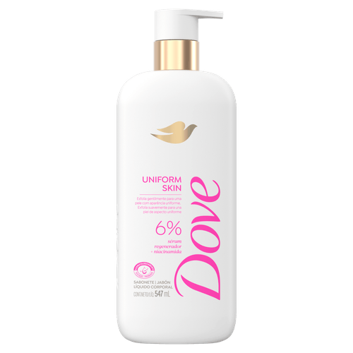 Sabonete Líquido Corporal Dove Uniform Skin 6% Sérum Niacinamida 547ml