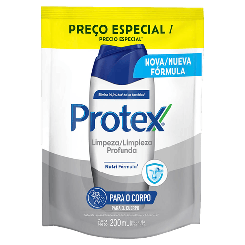Sabonete Líquido Antibacteriano Protex Limpeza Profunda Refil 200ml