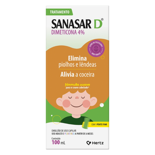 Sanasar D Emulsão Capilar com Pente Fino - 100ml