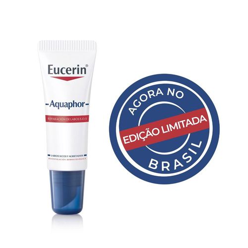 Eucerin Aquaphor Reparador Labial 10ml Sem Fragrância Pele Sensível Edição Limitada
