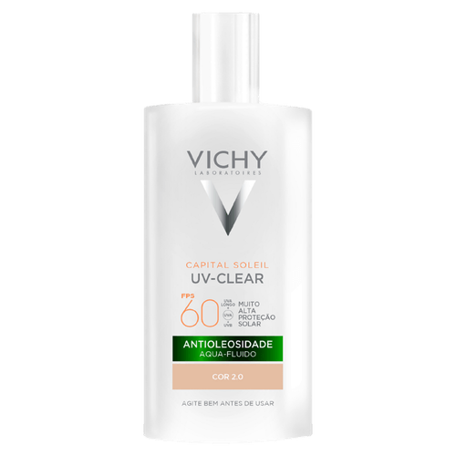 Protetor Solar Facial Aqua-Fluido Antioleosidade Vichy FPS 60 Cor 2 - 40g