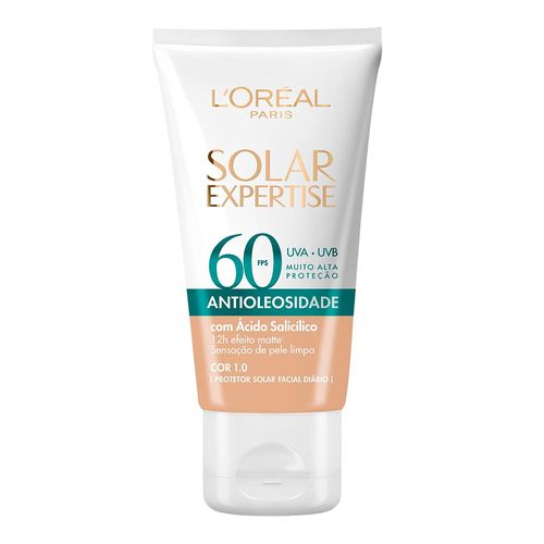 L'Oréal Paris Protetor Solar Facial Solar Expertise Antioleosidade FPS60 Cor Clara 40g
