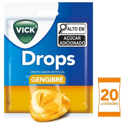 Pastilha Gengibre Vick Drops 36g - 20 Unidades