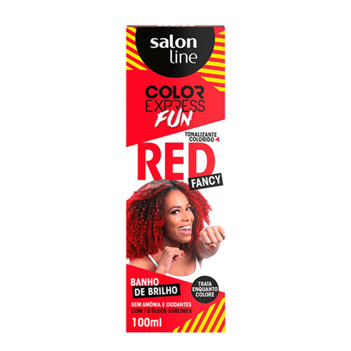 Salon Line Tonalizante Colorido Color Express Fun Red Fancy 100ml - Coloração Vibrante e Hidratante para Cabelos