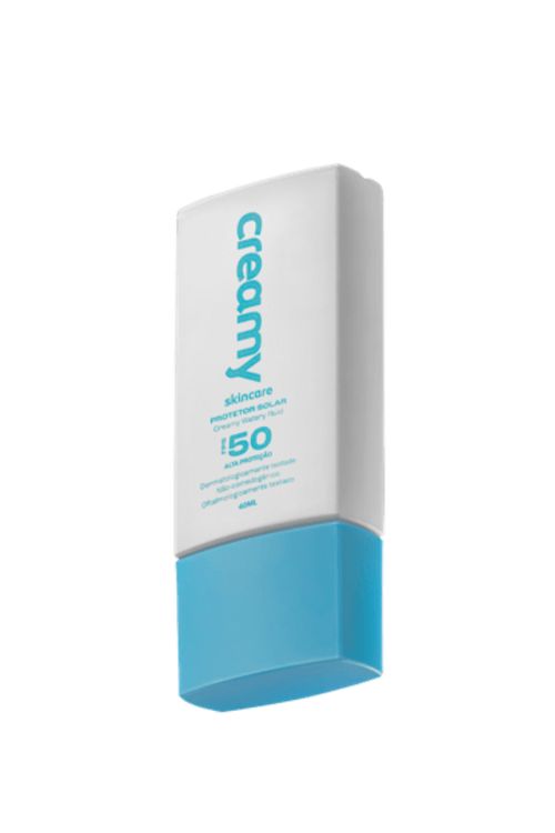 Protetor Solar Facial Creamy Watery Fluid FPS 50 Toque Seco 40ml