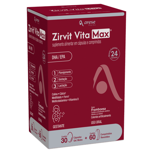 Zirvit Vita Max Arese - 30 Cápsulas + 60 Comprimidos