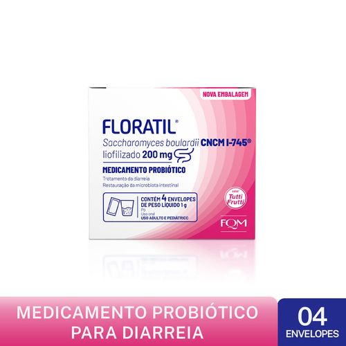 Floratil 200mg Probiótico - 4 Envelopes