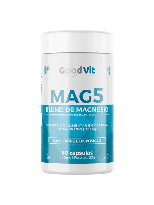 Magnésio 5 Blend  500mg 60 Cápsulas Good Vit