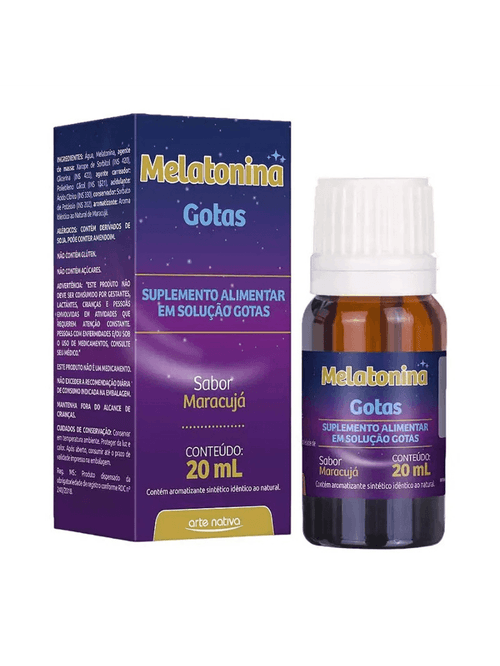 Melatonina Gotas 0,21mg Maracujá 20Ml Arte Nativa